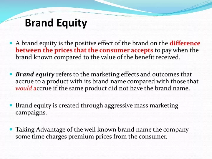brand equity n.