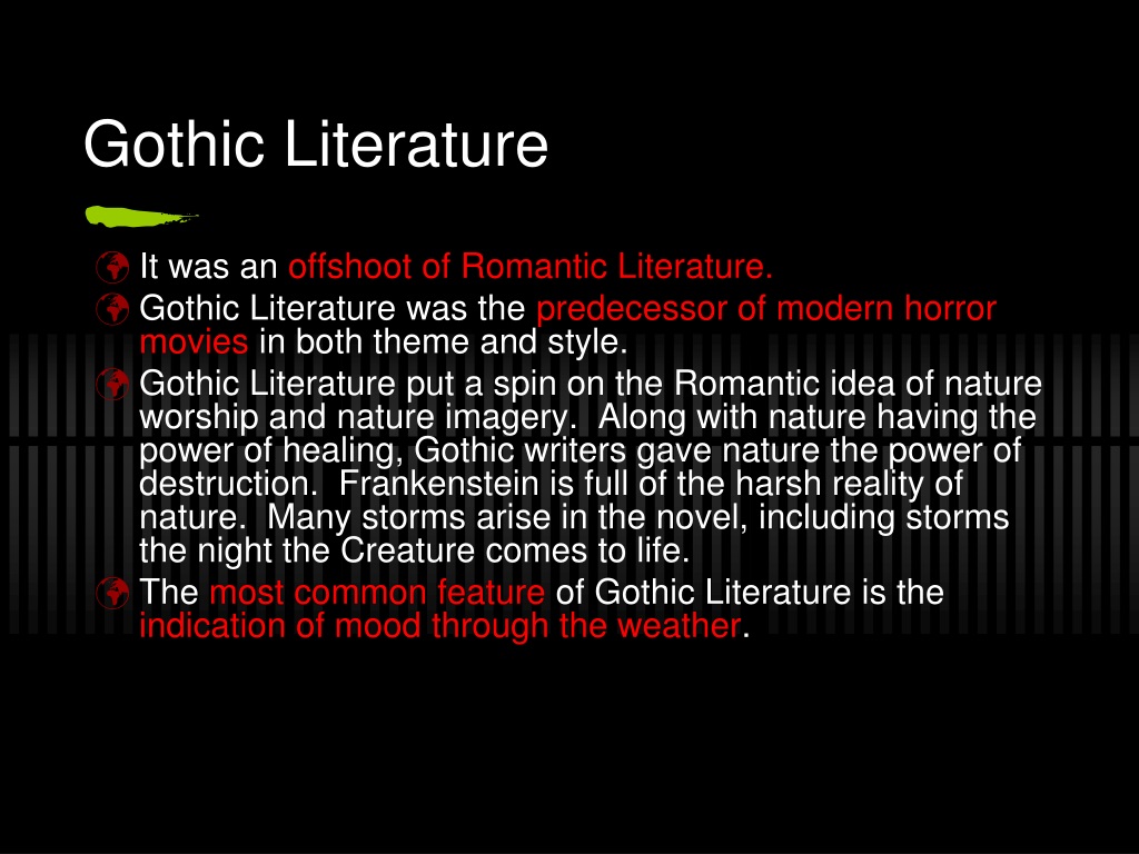 gothic literature research task