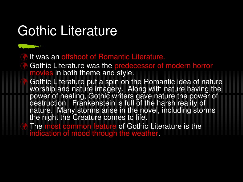 PPT Characteristics of Gothic Literature PowerPoint Presentation, free download ID9387051