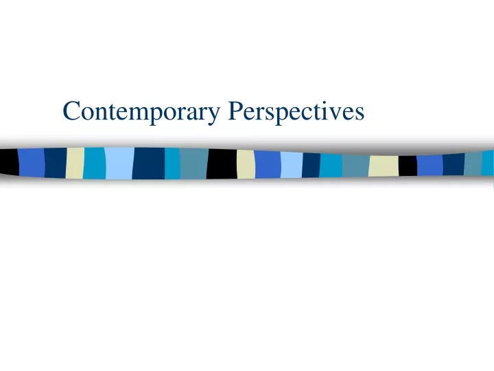 contemporary perspectives essay