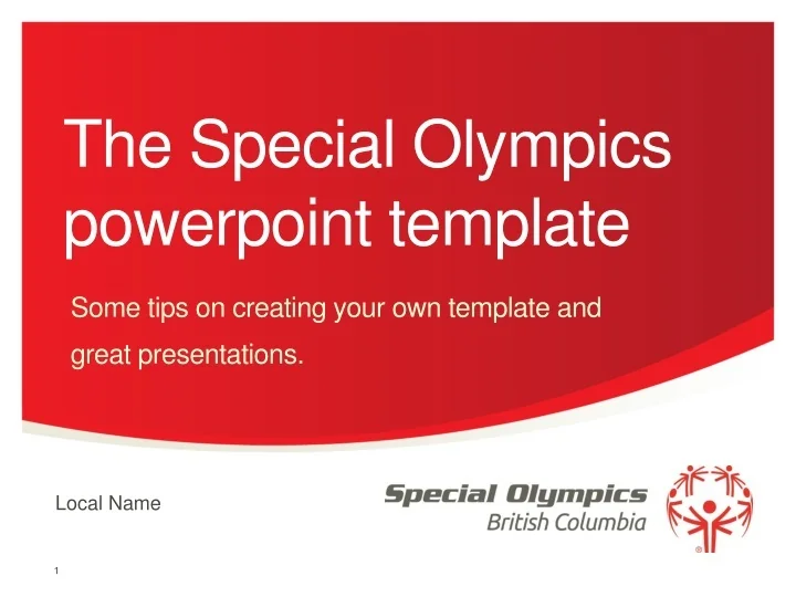 PPT The Special Olympics Powerpoint Template PowerPoint Presentation 
