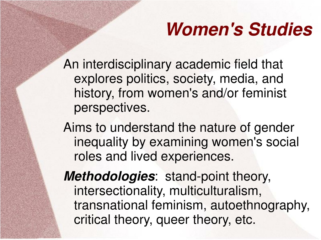 research topics for women's studies