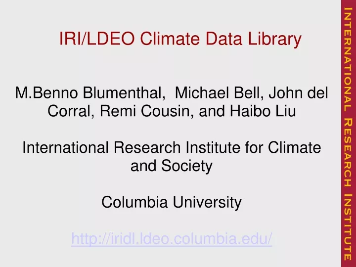 iri ldeo climate data library n.