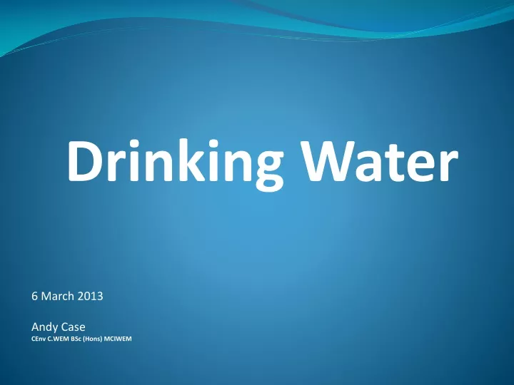 drinking water n.
