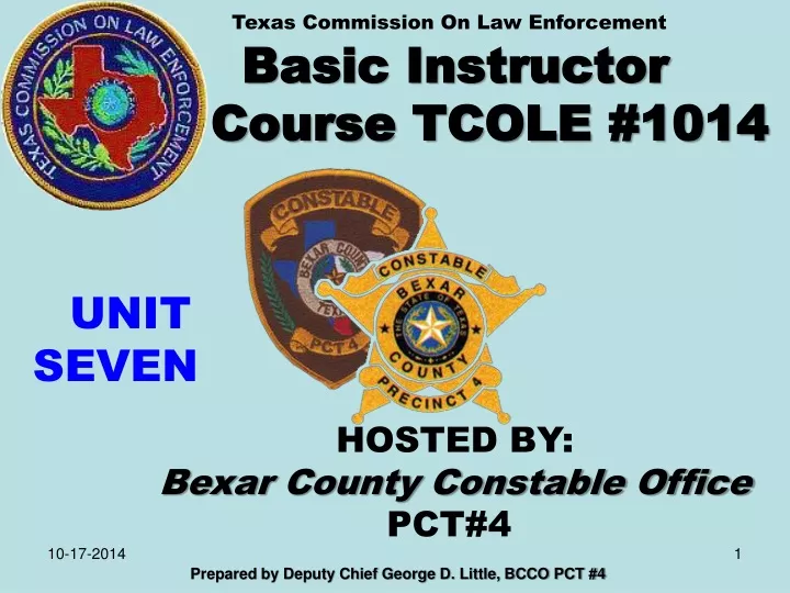 PPT Basic Instructor Course TCOLE 1014 PowerPoint Presentation ID