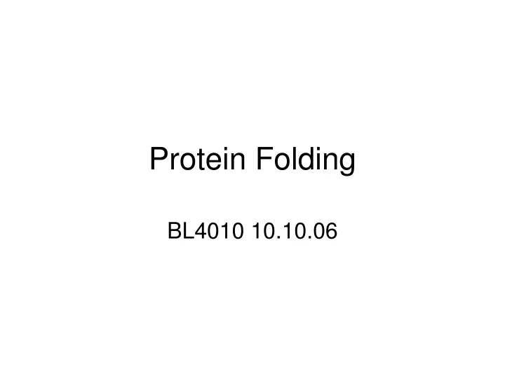 protein folding n.