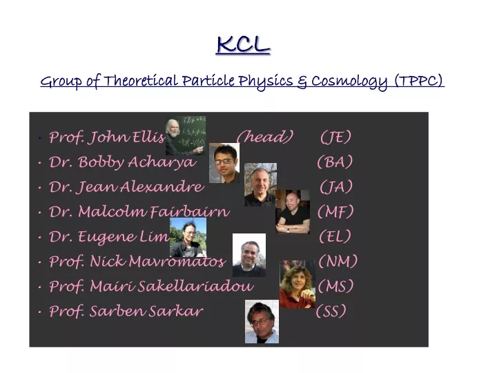 kcl theoretical physics phd