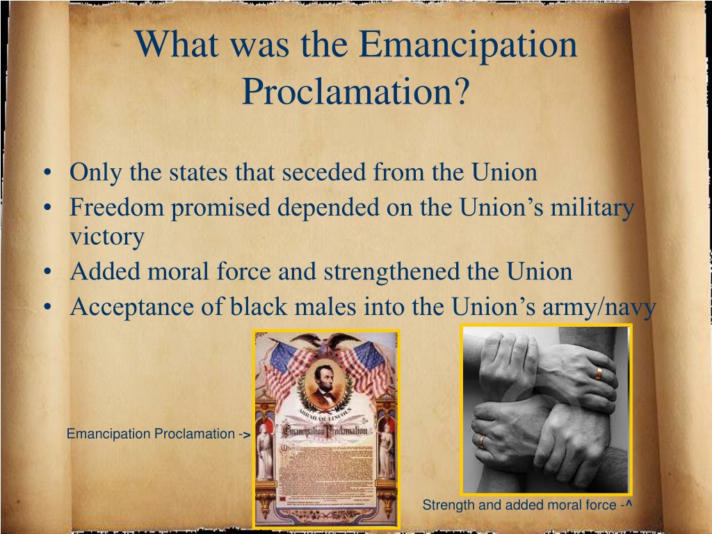what is a thesis statement for the emancipation proclamation