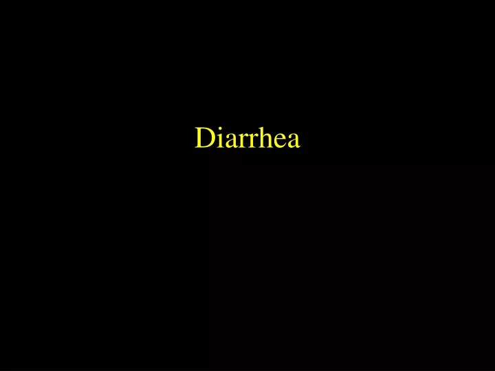 powerpoint presentation of diarrhea