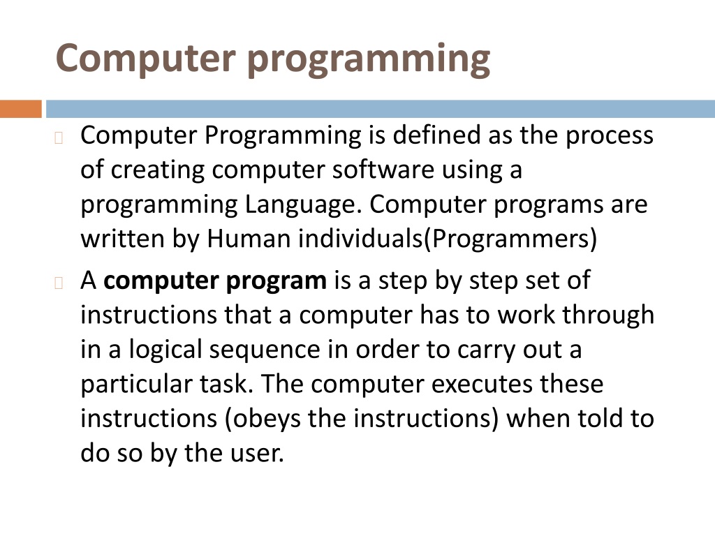 presentation on computer programming