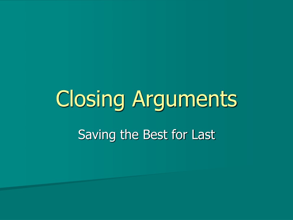 PPT Closing Arguments PowerPoint Presentation Free Download ID 9395242