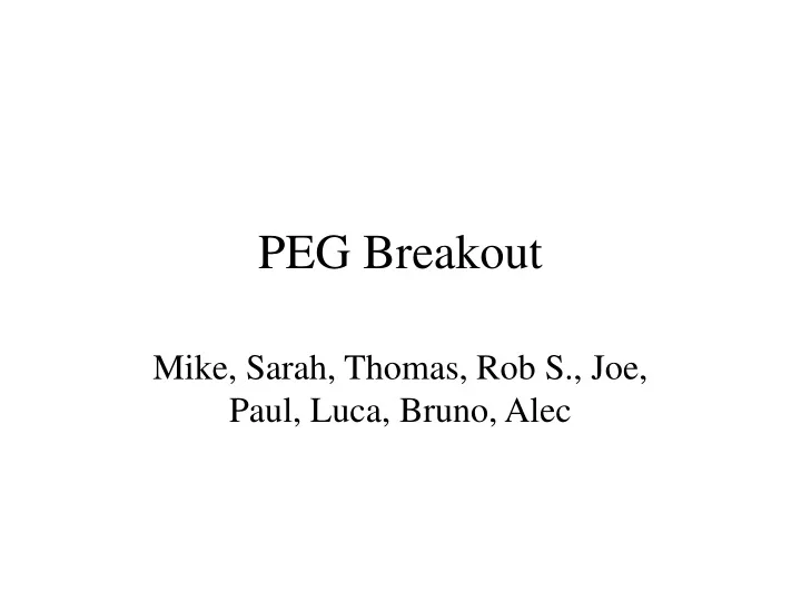 peg breakout n.