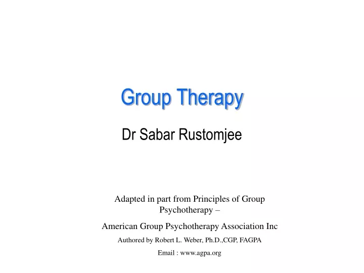 group therapy n.