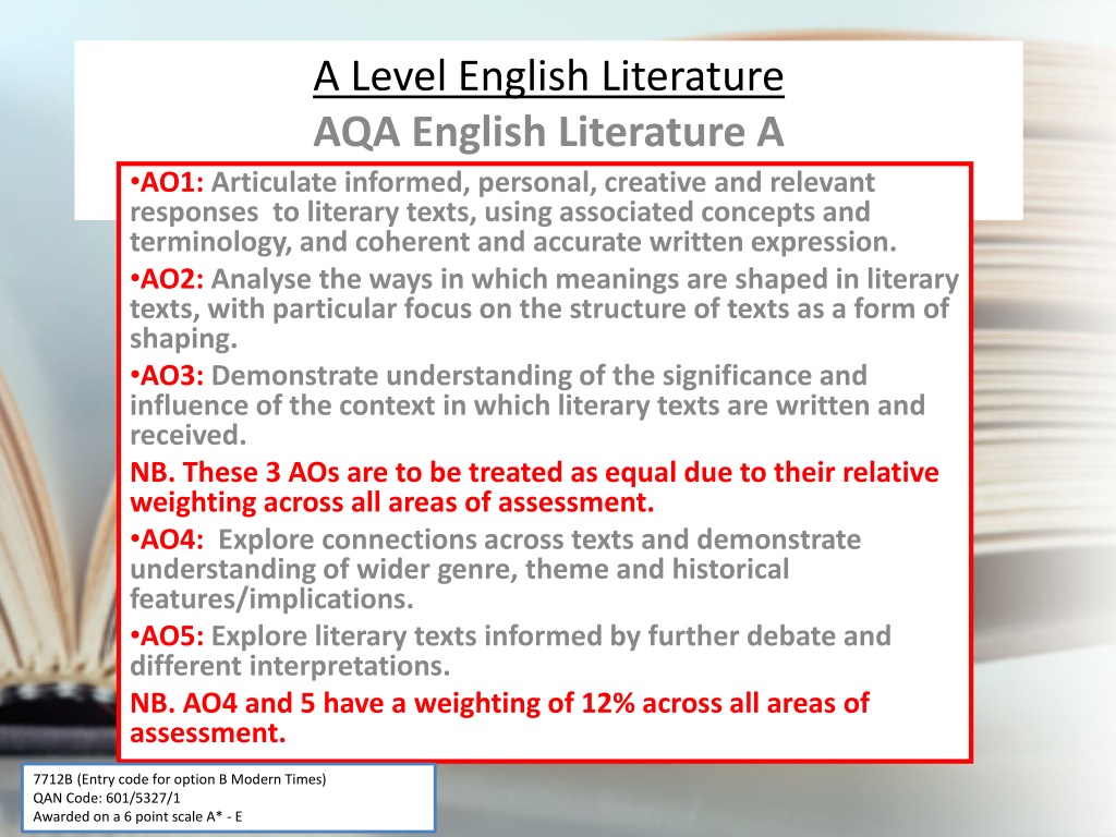 aqa a level english literature coursework ideas