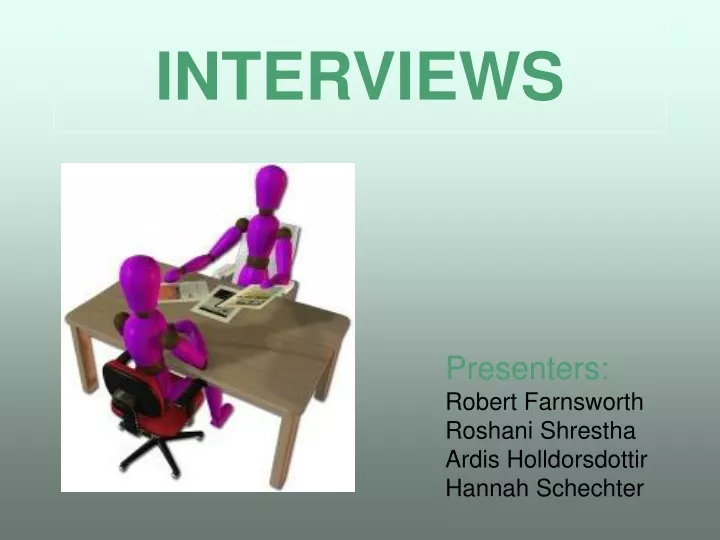 interviews research ppt