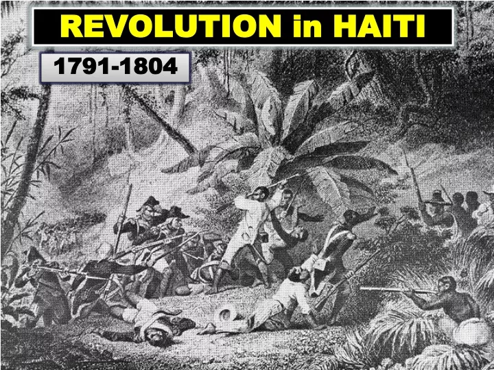 revolution in haiti n.