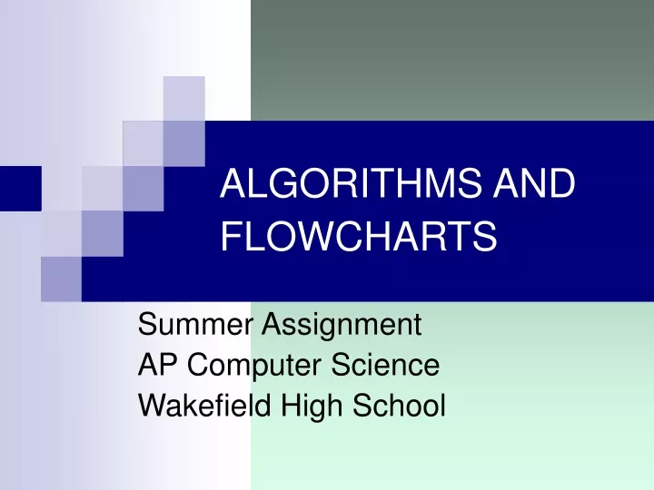 PPT - ALGORITHMS AND FLOWCHARTS PowerPoint Presentation, free download ...