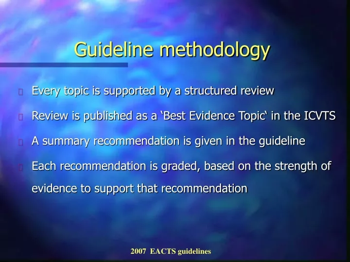 guideline methodology n.