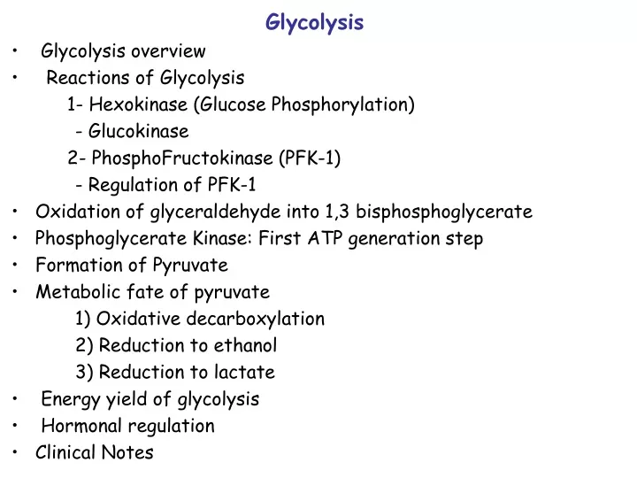 glycolysis glycolysis overview reactions n.