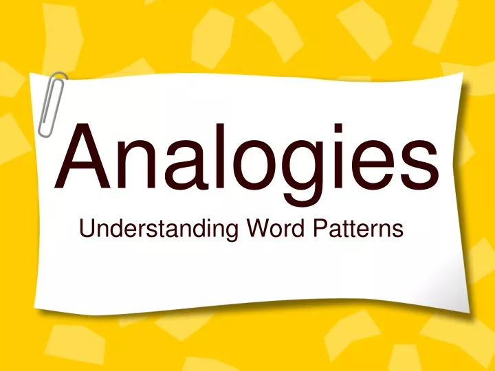 PPT - Analogies PowerPoint Presentation, Free Download - ID:9401711