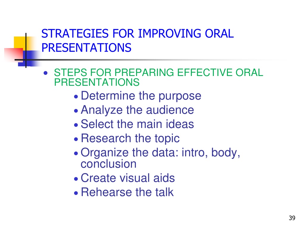 strategies for improving oral presentation slideshare