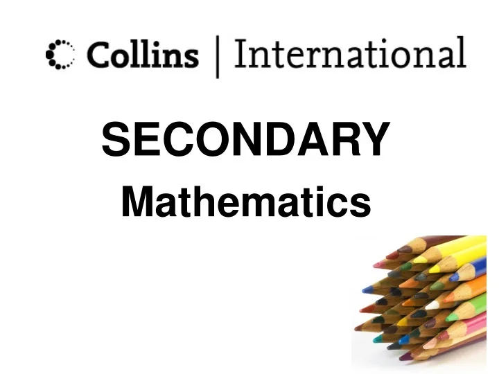 PPT - SECONDARY Mathematics PowerPoint Presentation, free download - ID ...