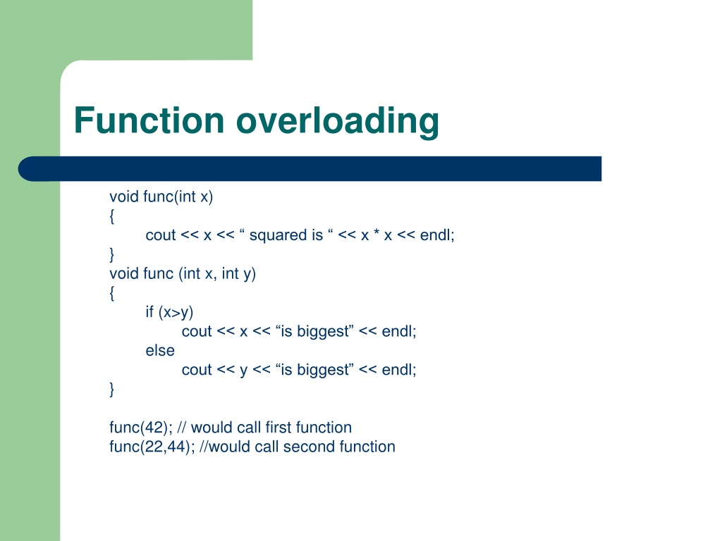 Function Overloading In C++.