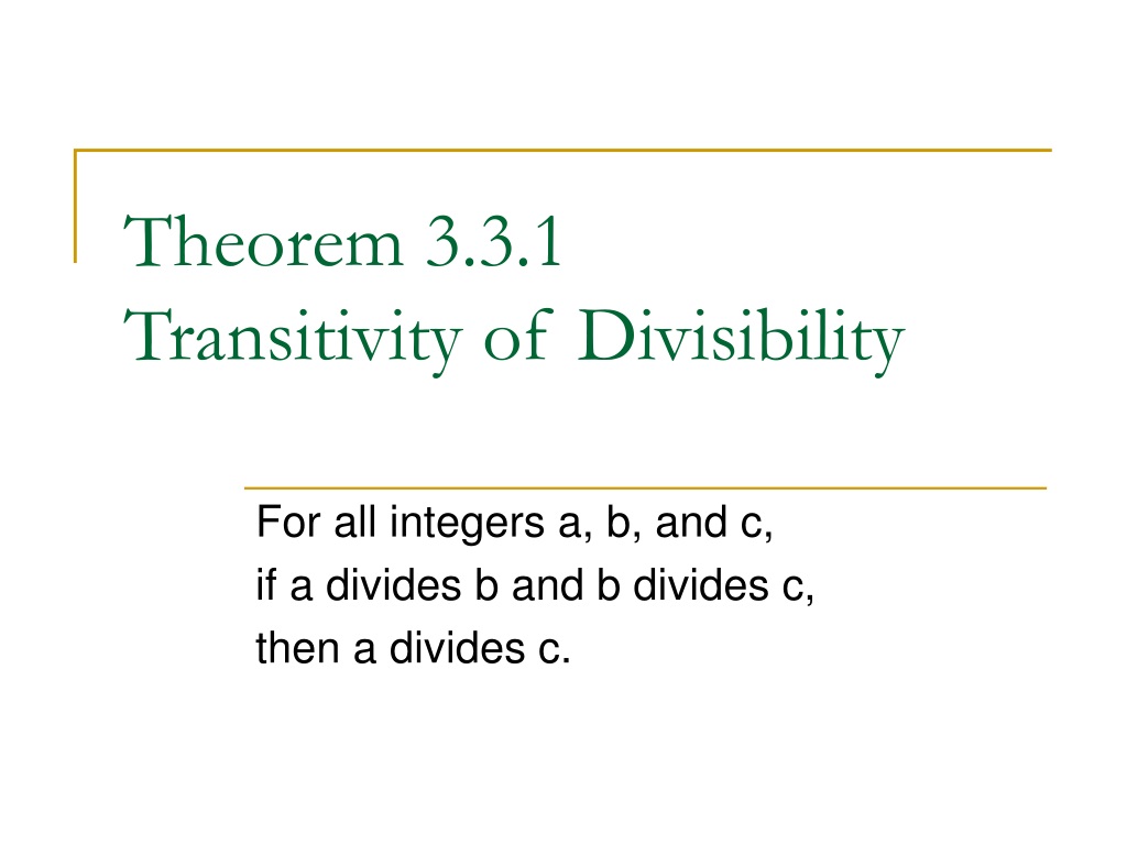 PPT - 3.3 Divisibility PowerPoint Presentation, Free Download - ID:9406058