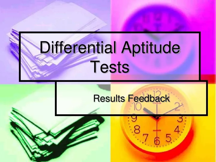 Differential Aptitude Test Ppt