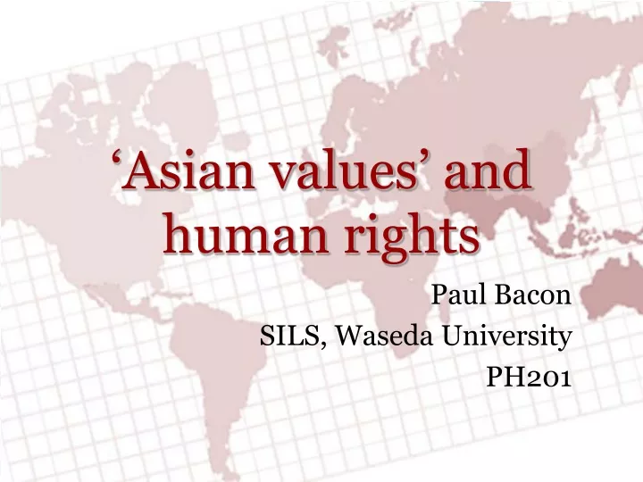 asian values and human rights n.