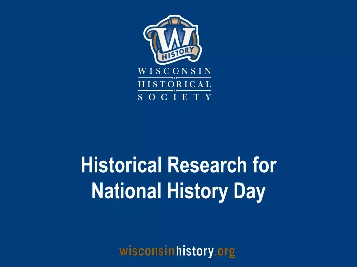 PPT Historical Research for National History Day PowerPoint
