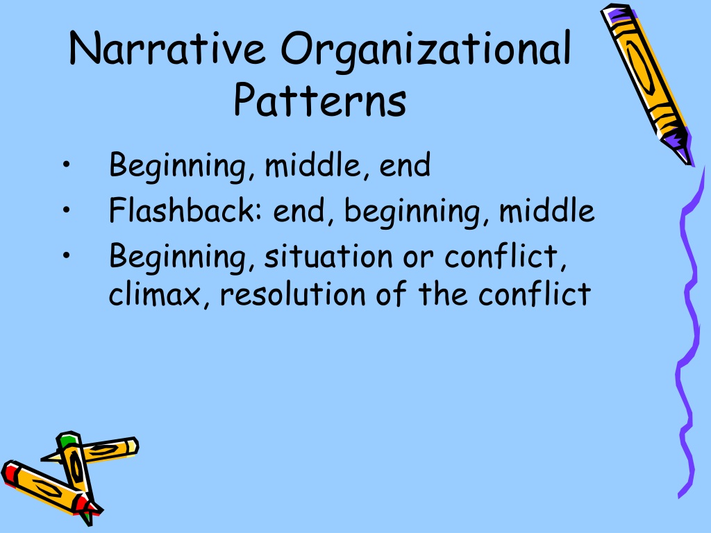 narrative essay organizational pattern