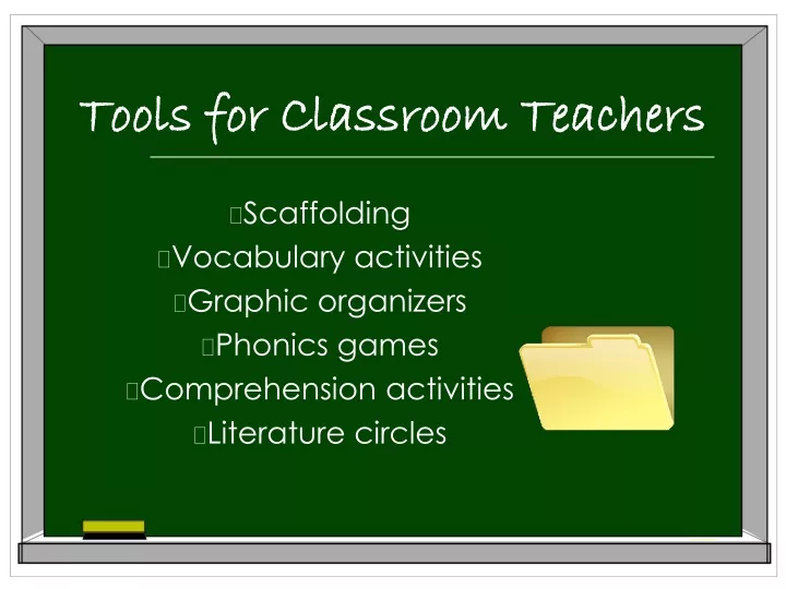 tools for classroom teachers n.