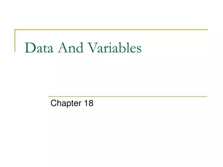 PPT - Data And Variables PowerPoint Presentation, free download - ID ...