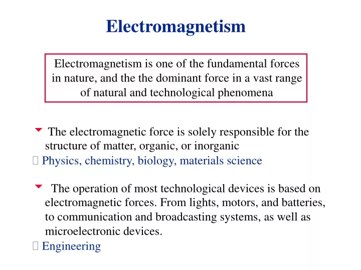 PPT - Electromagnetism PowerPoint Presentation, Free Download - ID:9410134