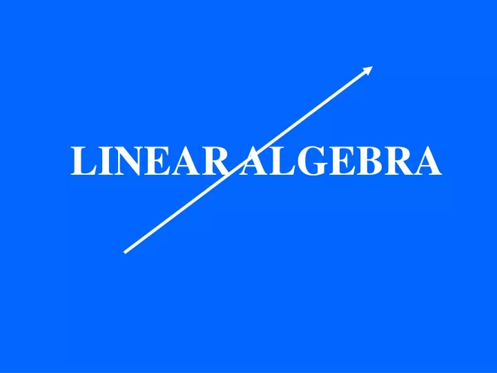 linear algebra n.