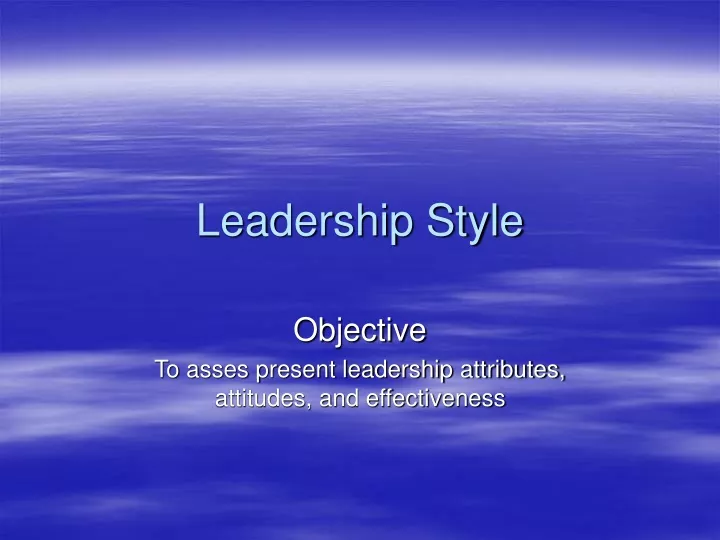 leadership style n.