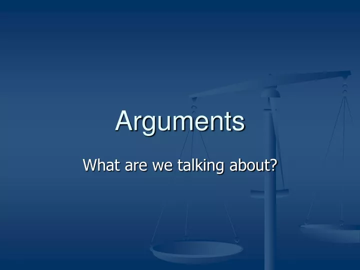 arguments n.