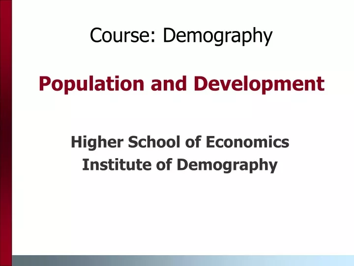 What Is Population And Development