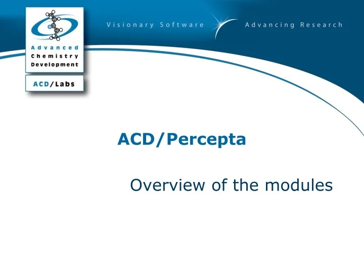 PPT - ACD/Percepta PowerPoint Presentation, free download - ID:9414222