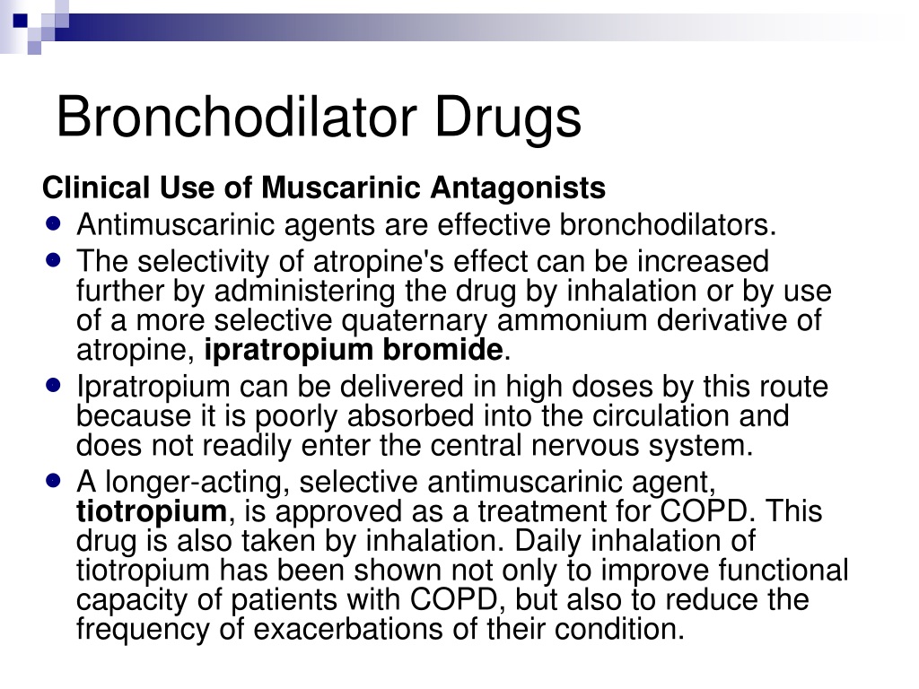 Ppt Bronchodilator Drugs Powerpoint Presentation Free Download Id