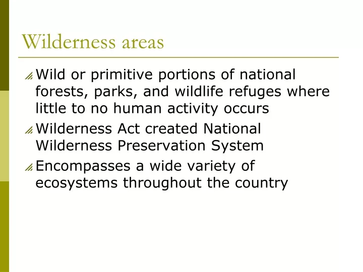wilderness areas n.