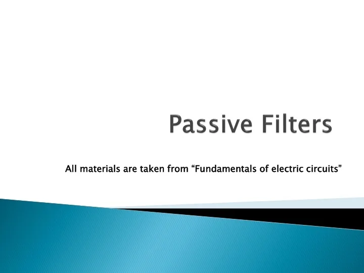 PPT Passive Filters PowerPoint Presentation, free download ID9416493