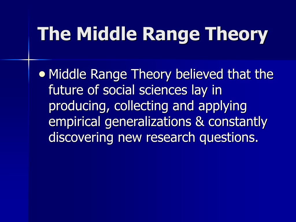 research study using middle range theory