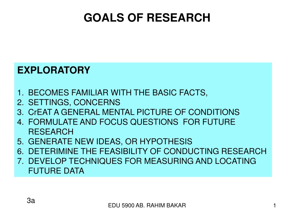 research development goals