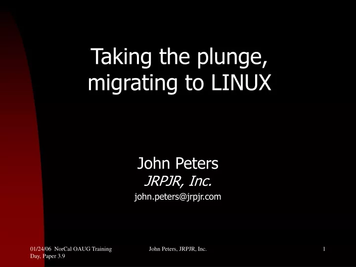 taking the plunge migrating to linux n.