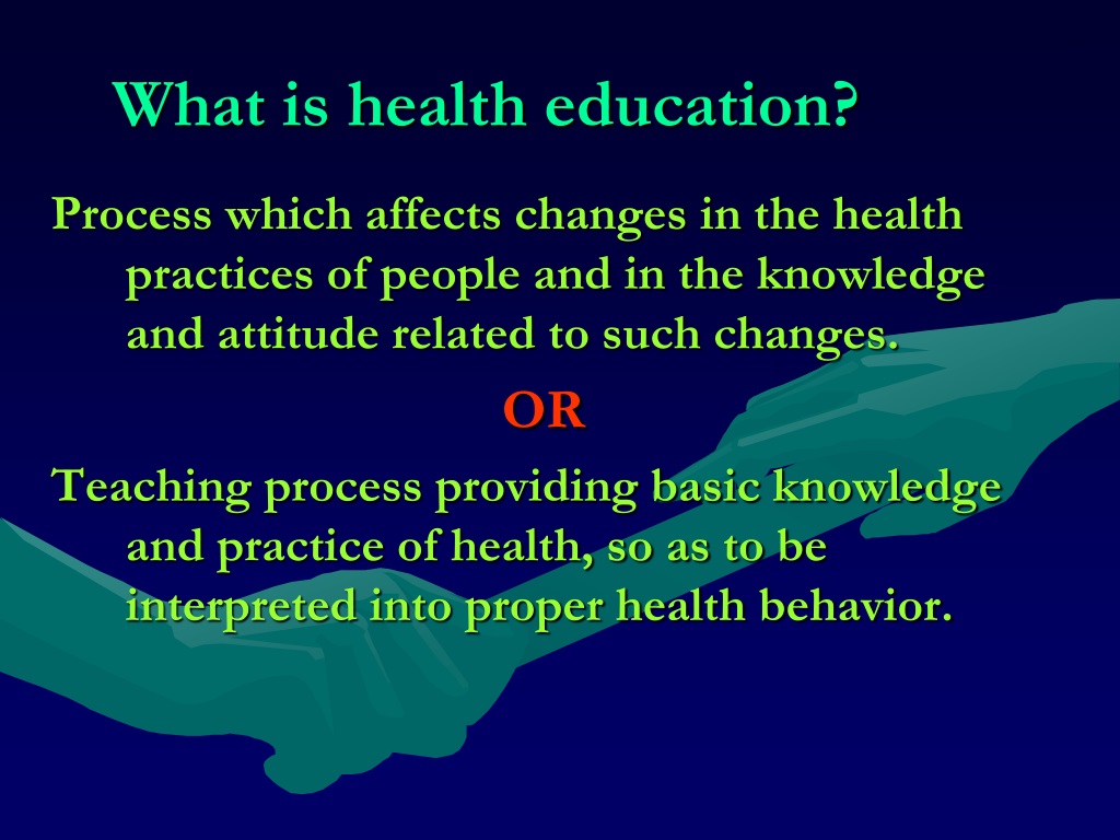 what is health education ppt