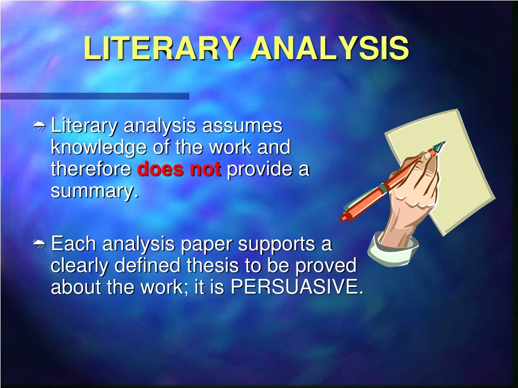 meaning of analysis in literature