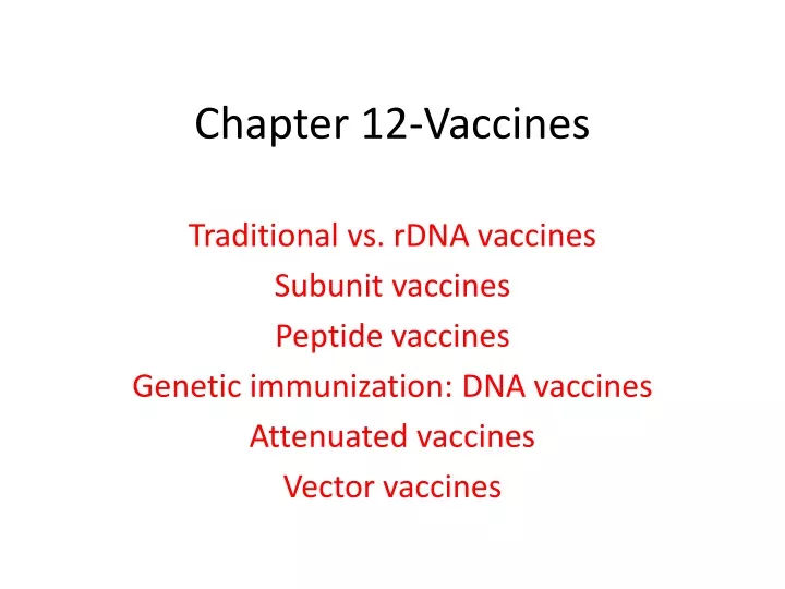 chapter 12 vaccines n.