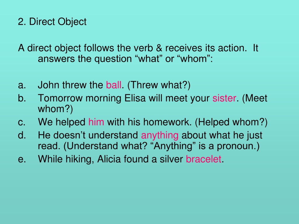 Direct Object Definition